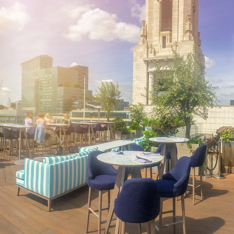 Aviary Rooftop restaurant & Terrace, Finsbury Square near Moorgate station